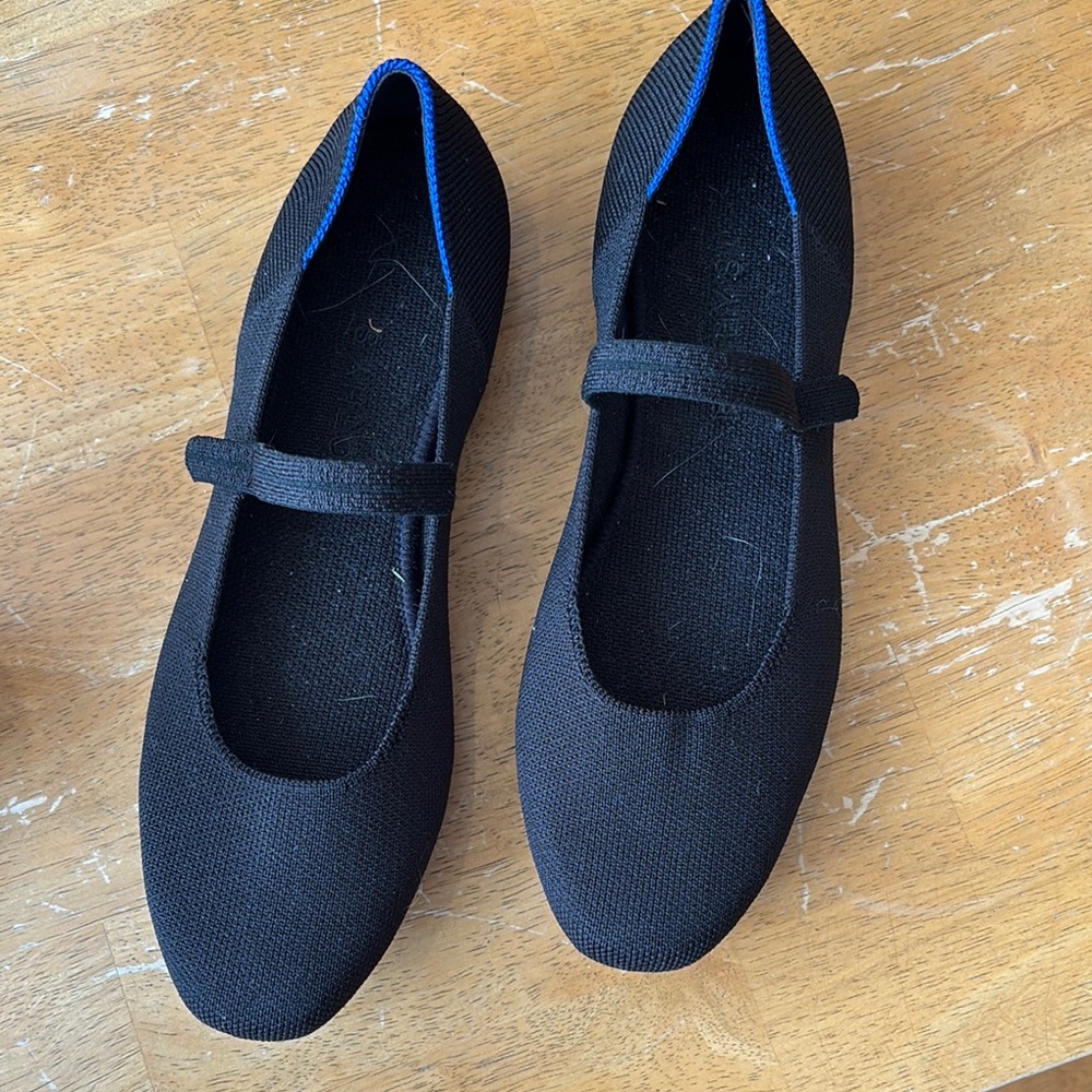 Black Mary Jane Flats
